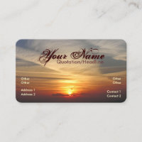 Tarjeta de visita Skyscape sunset