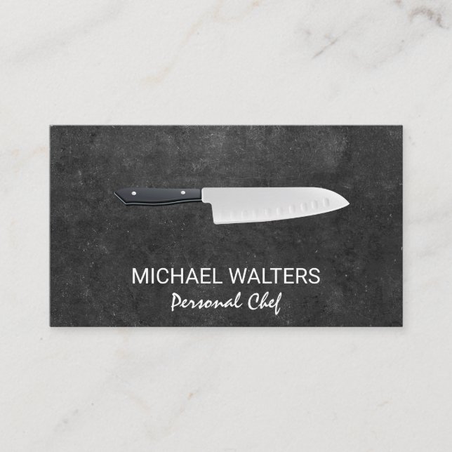 Tarjeta De Visita Slate Executive Chef | Culinario (Anverso)