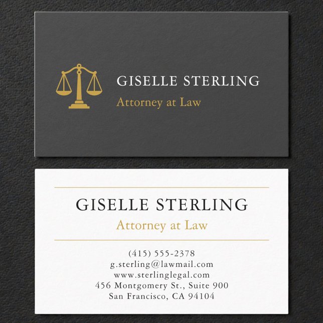 Tarjeta De Visita Slate Professional Attorney Law Firm Stone (Subido por el creador)