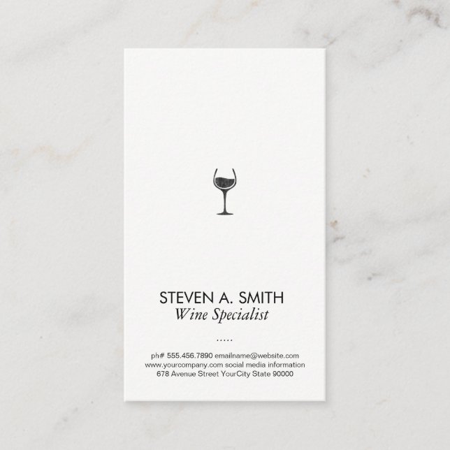 Tarjeta De Visita Slate Wine Accessories | Sommelier (Anverso)