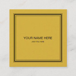 Tarjeta de visita Sleek Black and Gold Square