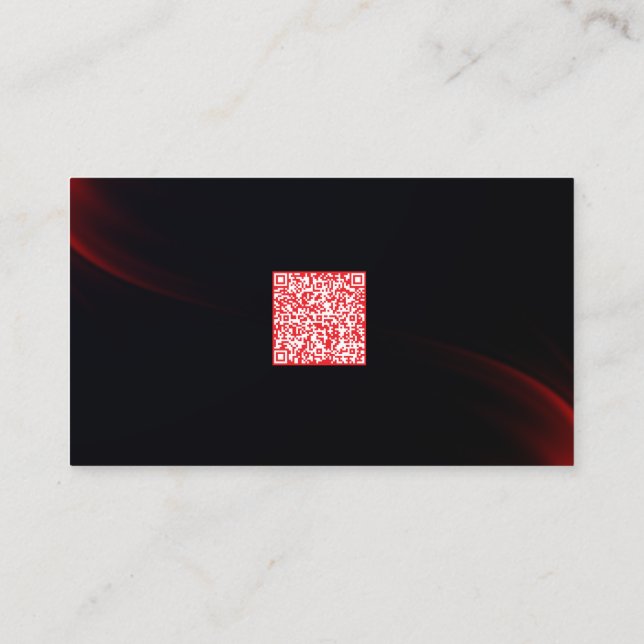 Tarjeta De Visita Sleek Dark Professional QR Code Networking Card (Reverso)