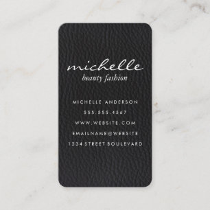 Tarjeta De Visita Sleek Faux Leather