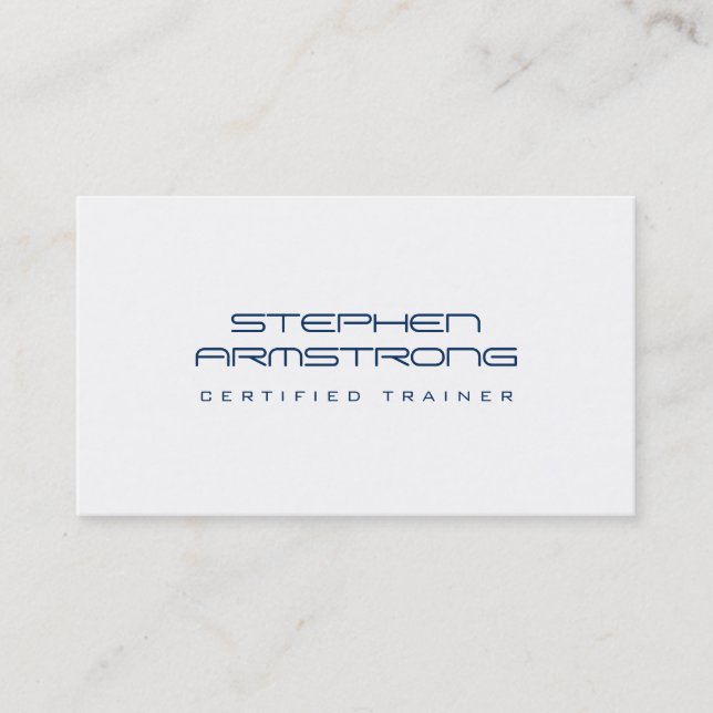 Tarjeta De Visita Sleek futurista consultor navy blue profesional (Anverso)