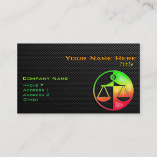Tarjeta De Visita Sleek Justice Scales