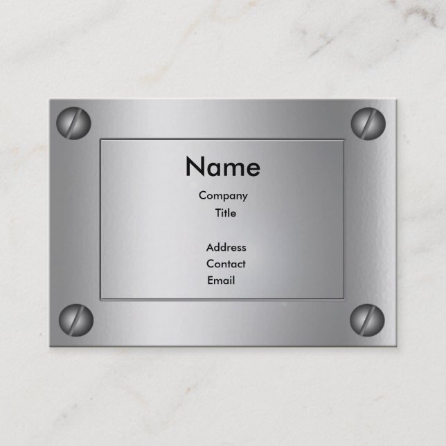 Tarjeta De Visita Sleek Metalizado Groovy - (Anverso)