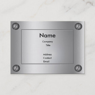 Tarjeta De Visita Sleek Metalizado Groovy -