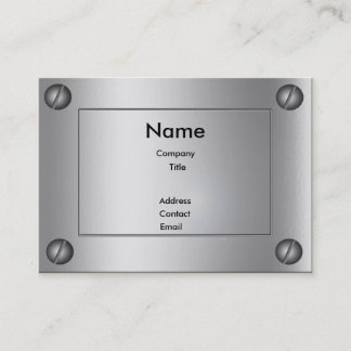 Tarjeta De Visita Sleek Metalizado Groovy -