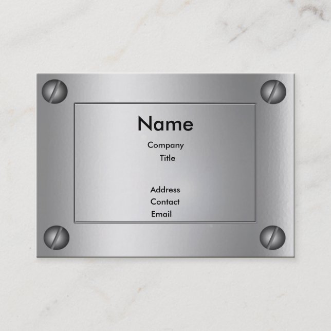 Tarjeta De Visita Sleek Metalizado Groovy - (Anverso)