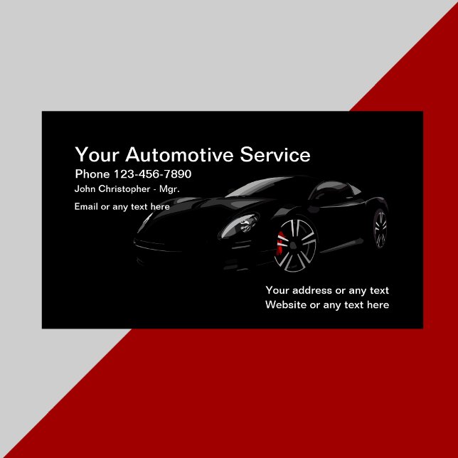 Tarjeta De Visita Sleek Modern Guay Automotive (Subido por el creador)