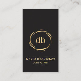Tarjeta De Visita Sleek Monogram Professional Executive
