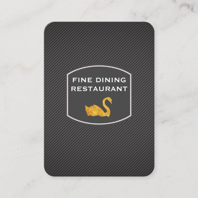 Tarjeta De Visita Sleek Professional / Golden Swan (Anverso)