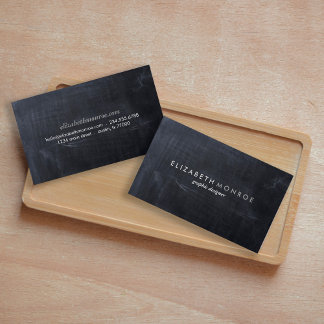 Tarjeta De Visita Sleek Simple y Moderno Chalkboard