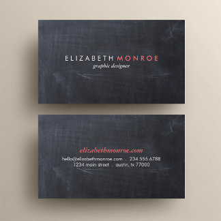 Tarjeta De Visita Sleek Simple y Moderno Chalkboard