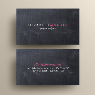 Tarjeta De Visita Sleek Simple y Moderno Chalkboard