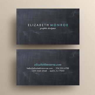 Tarjeta De Visita Sleek Simple y Moderno Chalkboard