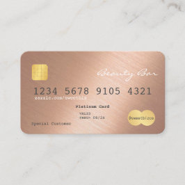 Tarjeta De Visita Sleek Simplistic Card Shining Rosa Gold