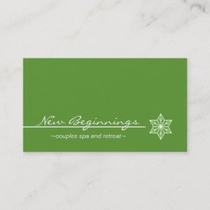 Tarjeta De Visita Sleek Starlight Business Card, Kelly Green