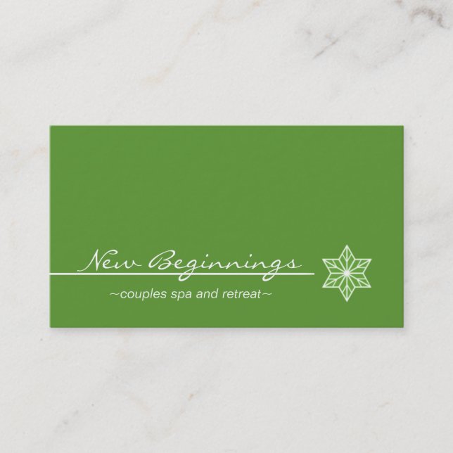 Tarjeta De Visita Sleek Starlight Business Card, Kelly Green (Anverso)