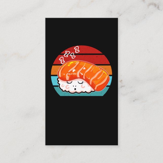 Tarjeta De Visita Sleeping Sushi Kawaii Comida Japonesa (Anverso)
