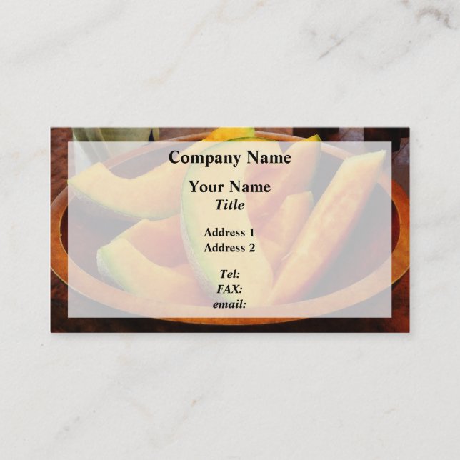Tarjeta De Visita Slices Cantaloupe (Anverso)