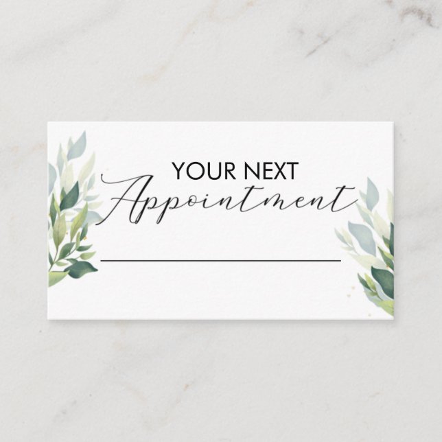 Tarjeta De Visita Small Business Appointment Card Customizable  (Anverso)