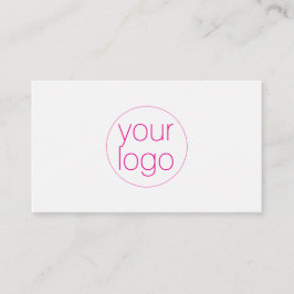 Tarjeta De Visita Small Business Logo Thank You QR Card Blush
