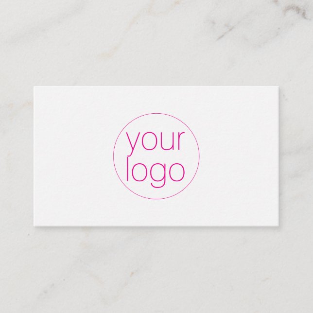 Tarjeta De Visita Small Business Logo Thank You QR Card Blush (Anverso)