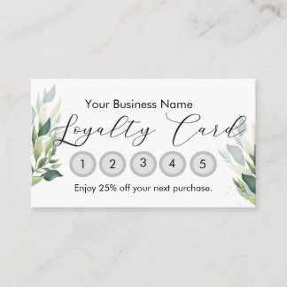 Tarjeta De Visita Small Business Loyalty Card Customizable 