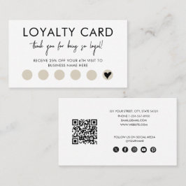Tarjeta De Visita Small Business QR Code Loyalty Reward Discount