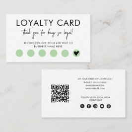 Tarjeta De Visita Small Business QR Code Loyalty Reward Discount