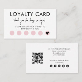 Tarjeta De Visita Small Business QR Code Loyalty Reward Discount