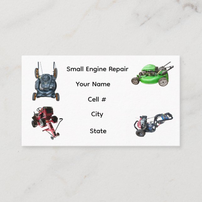 Tarjeta De Visita Small Engine Repair (Anverso)