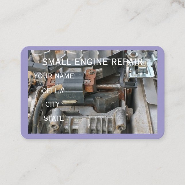 Tarjeta De Visita Small Engine Repair Business Card (Anverso)