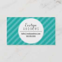 Tarjeta De Visita SMART SIMPLE SPOT estriado patrón moda jade verde