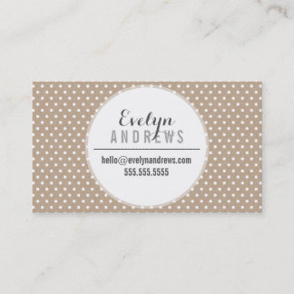 Tarjeta De Visita SMART SIMPLE SPOT mini polka dot eco kraft blanco