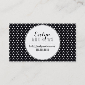 Tarjeta De Visita SMART SIMPLE SPOT mini polka dot negrita blanco ne