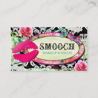 Tarjeta De Visita Smooch lamentable del encanto del vintage de la