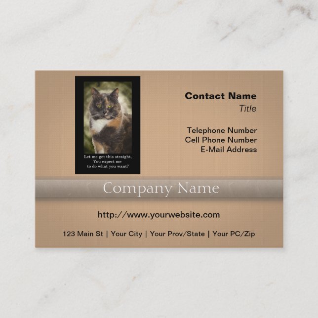 Tarjeta De Visita Smug Kitty - ¿Quieres Lo Que Quieres? (Anverso)