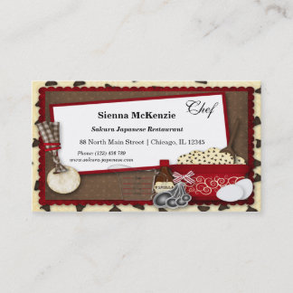 Tarjeta De Visita Snacks de cookies