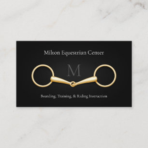 Tarjeta De Visita Snaffle Gold Bit Elegantes Servicios Ecuestres