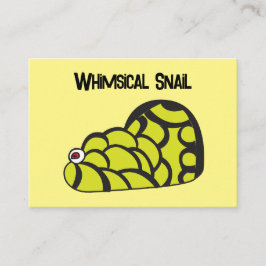 Tarjeta De Visita Snail Whimsical Funny Snail Prescole