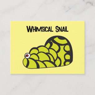 Tarjeta De Visita Snail Whimsical Funny Snail Prescole