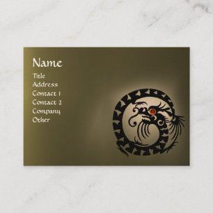 Tarjeta De Visita SNAKE DRAGON AGATE blanco rojo negro
