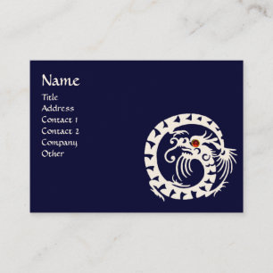 Tarjeta De Visita SNAKE DRAGON RUBY azul blanco