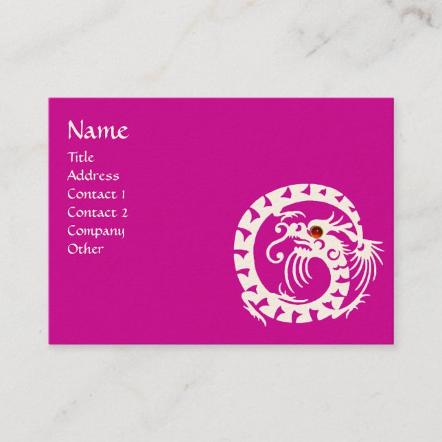 Tarjeta De Visita SNAKE DRAGON RUBY violeta blanco morado (Anverso)