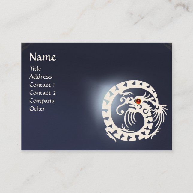 Tarjeta De Visita SNAKE DRAGON TOPAZ / Salón de belleza,Día Spa (Anverso)