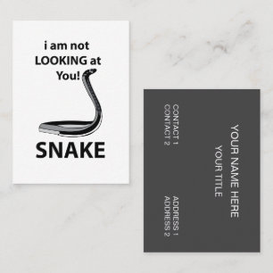 Tarjeta De Visita Snake No te estoy mirando