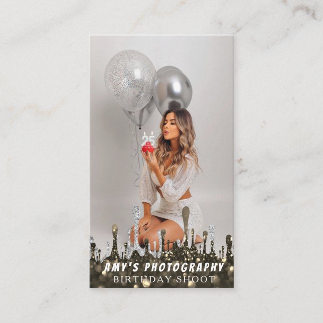 Tarjeta De Visita Snapping Special Moments Fotógrafo de cumpleaños (Anverso)