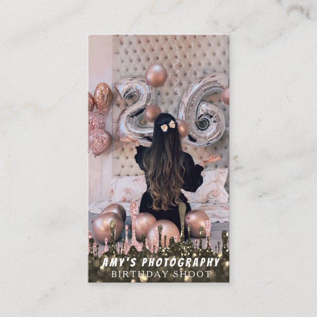 Tarjeta De Visita Snapping Special Moments Fotógrafo de cumpleaños (Anverso)